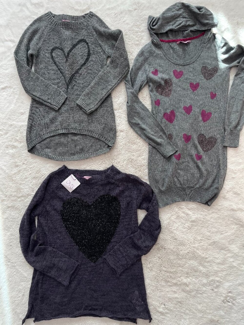 Girl Bundle of 3 sweaters | OVS/Coin | Wool & Mohair | size 9-10, 10-11, 12-13